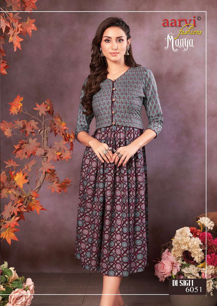 Aarvi Manya 26 New Designer party Wear Latest Kurti Collection